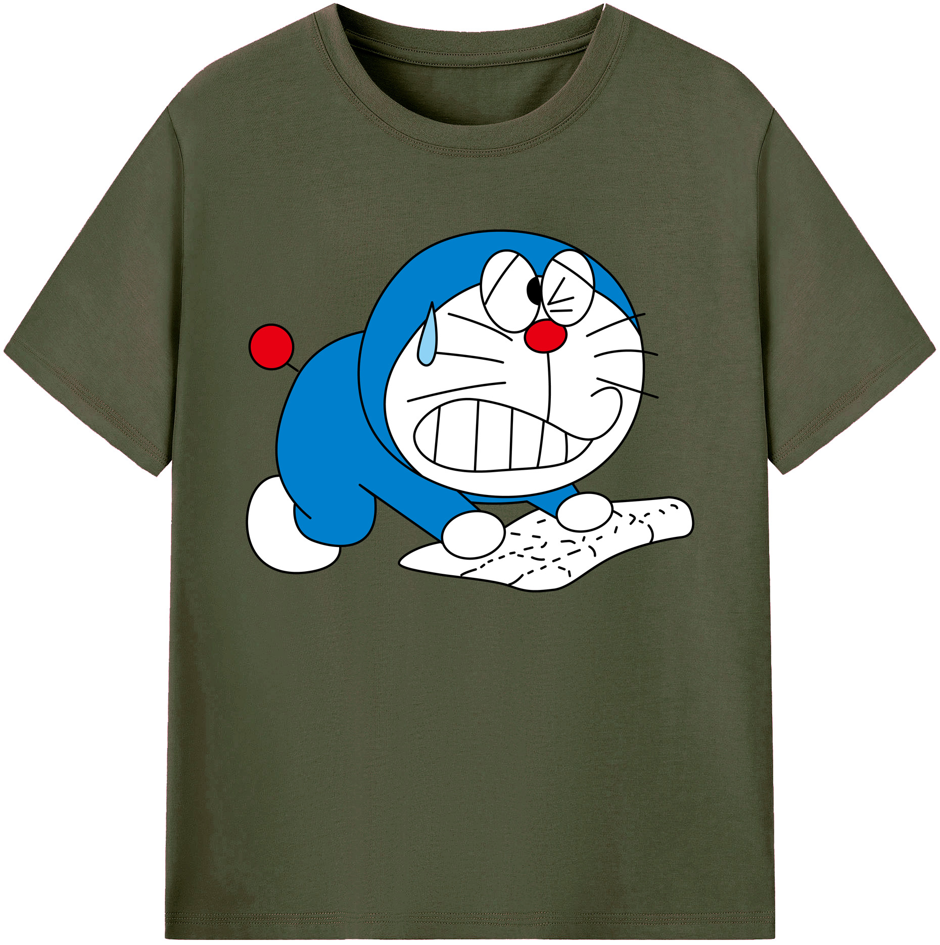 （画像用） ドラえもん Doraemon 綿100％ メンズ半袖Tシャツ｜肌触りやわらか＆通気性